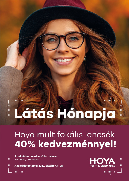 Egyes Hoya multifokális szemüveglencsék 40% kedvezménnyel