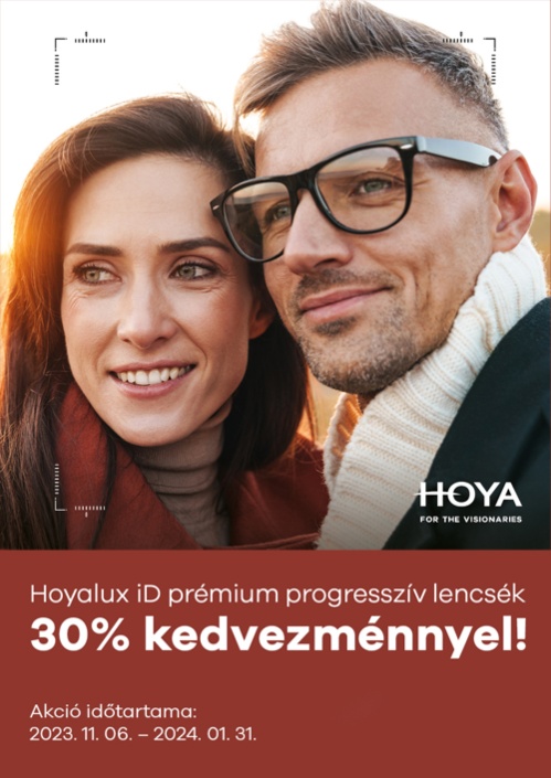 Hoya prémium multifokális szemüveglencsék 30% kedvezménnyel